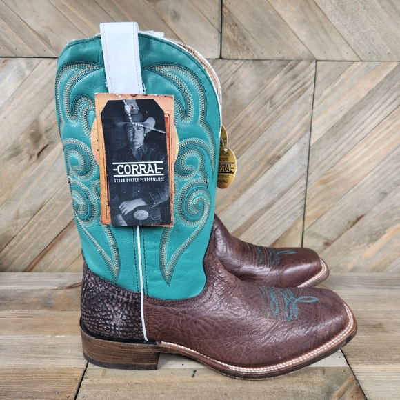 Corral Boots Tyson Durfey Performance Line Western Square Toe Boots Mens Size 11
